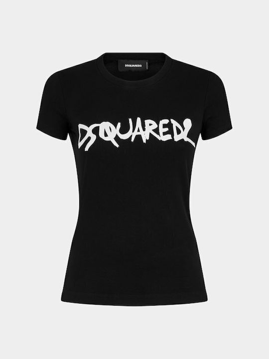 Dsquared2 Γυναικείο T-shirt Μαύρο
