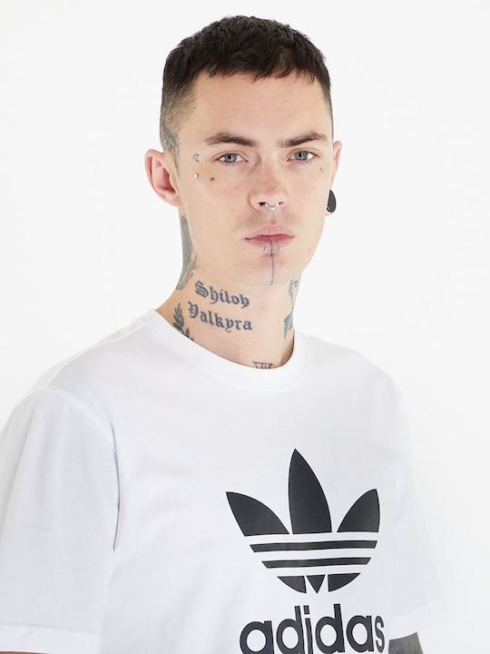 Adidas Trefoil Bluza Bărbătească cu Mânecă Scurtă White.