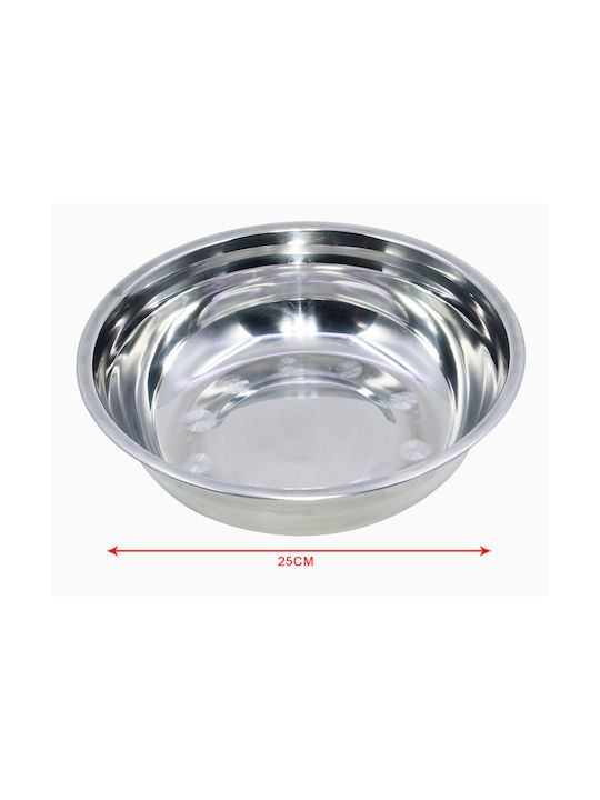 Tpster Serving Bowl Round Inox Silver 1pcs