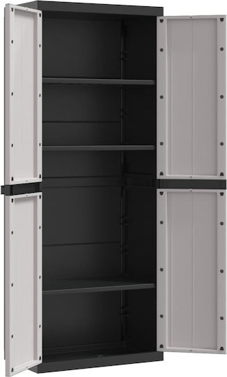 Double-leaf Polypropylene Outdoor Storage Cabinet 65x37x165 cm
