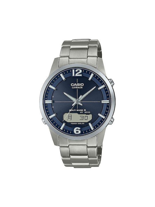 Casio Lineage Watch Solar with Silver Metal Bracelet