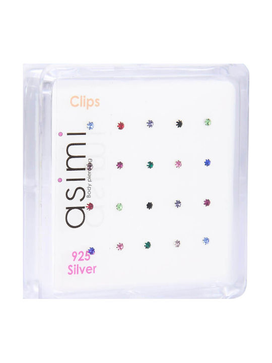 Asimi Body Piercing Nase Piercing aus Silber Schwarz