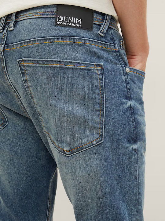 Aedan Ανδρικό Παντελόνι Τζιν με Slim Straight Εφαρμογή Μπλε