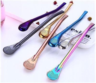 Whiskey Rocks Straw Metal Multicolour 1pcs