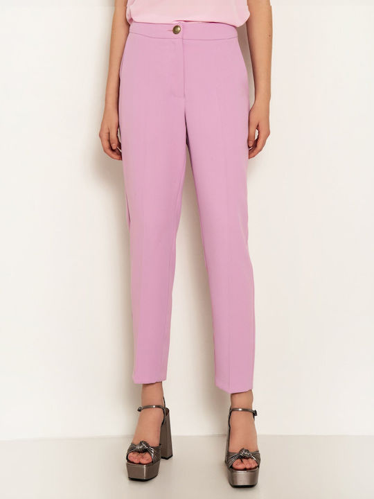 Toi&Moi Women's Fabric Trousers Pink