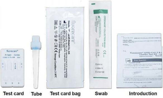 Microprofit Biotech Fluorecare SARS-COV-2 & Influenza A/B & RSV Antigen Combo 1бр Самодиагностичен Тест за Бързо Откриване Антигени с Проба от Нос