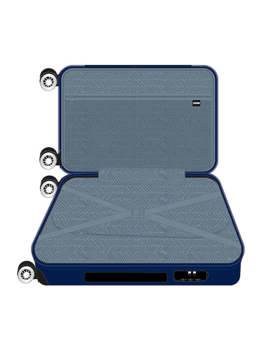 Safta Copii Valiză de Călătorie Cabină Navy Blue cu 4 roți Înălțime 55cm