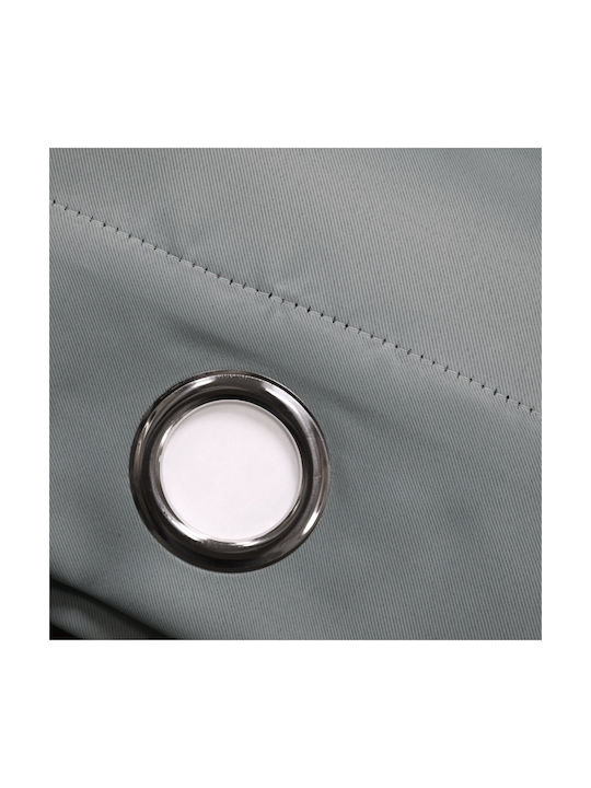 Blackout Curtain with Grommets L-c Occult Gray 135x240cm