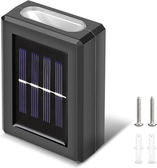 Set of 8 Wall Solar Lights Warm White 3000K with Motion Sensor and Photocell IP65 6cmx10cmx3cmcm