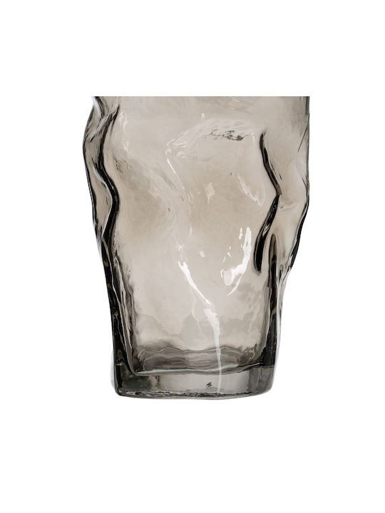 BigBuy Vază Decorativă Cristal Gri 19x38.5x38.5cm 1buc