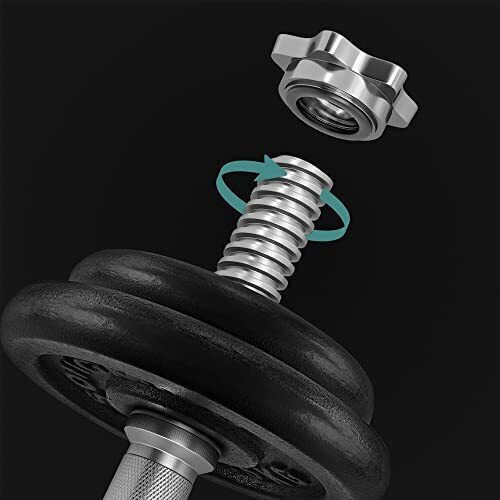 Songmics Set de gantere cu bară, greutate totală 20kg
