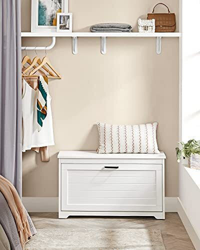 Entry Furniture with Shoe Rack & Bench White 80x30x46cm