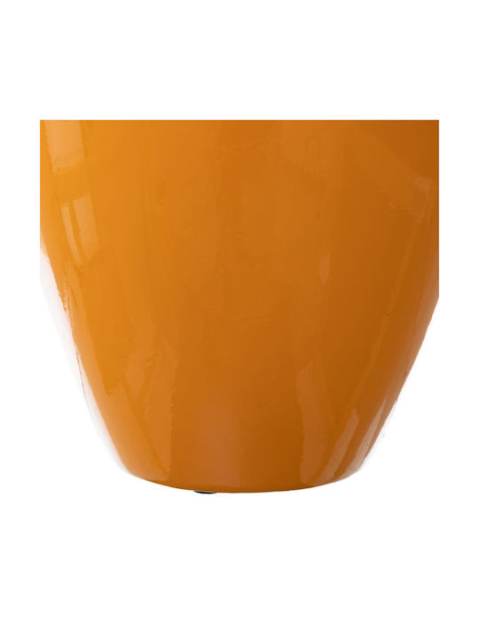 BigBuy Decorative Vase Ceramic Yellow 21.5x36x36cm 1pcs