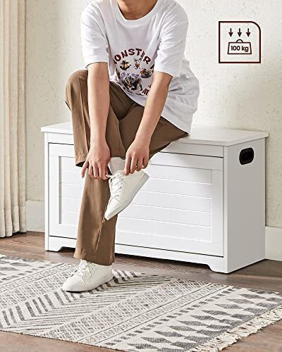 Entry Furniture with Shoe Rack & Bench White 80x30x46cm