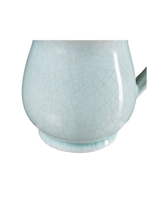 BigBuy Decorative Vase Ceramic Turquoise 17.5x17.5x20cm 1pcs