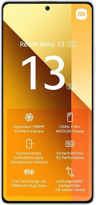 Xiaomi Redmi Note 13 5G Двойна SIM (8ГБ/256ГБ) Арктическо бяло