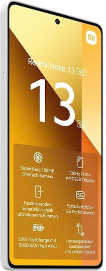 Xiaomi Redmi Note 13 5G Dual SIM (8GB/256GB) Arctic White