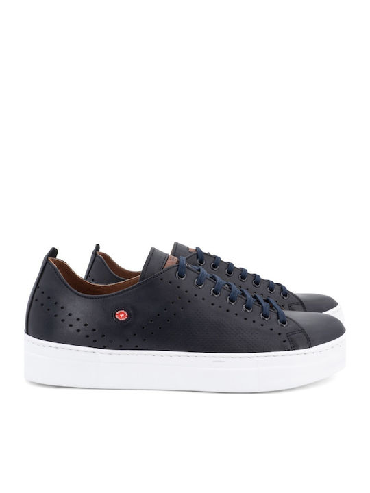 Leder Herren Freizeitschuhe Blau
