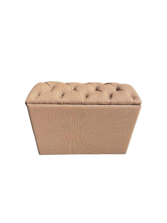 Stool For Living Room With Storage Space Wooden Quilting 76x30x54cm