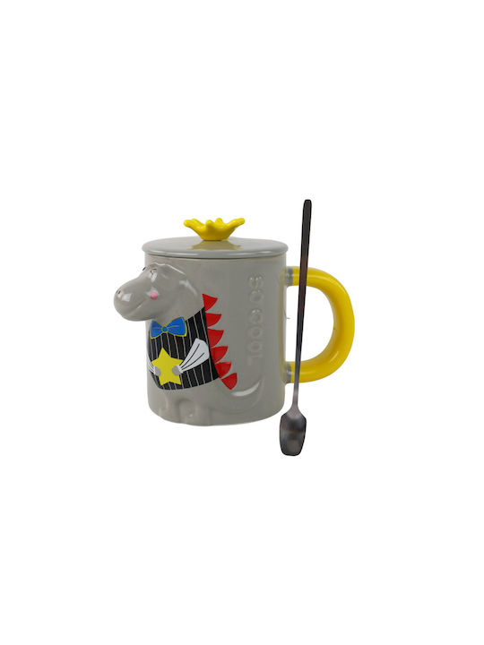 Κούπα Γυάλινη Γκρι 400ml