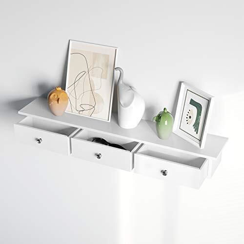 Wall Shelf White 80x15x10cm
