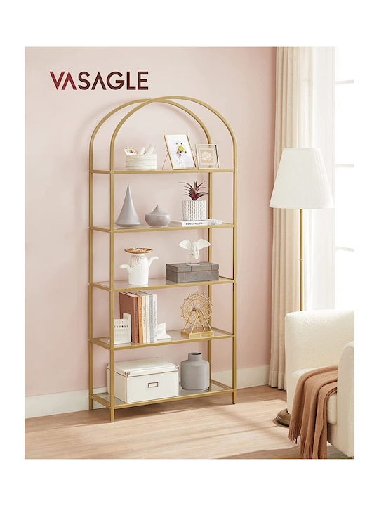 Bibliotecă Culoare Aurie 81.28x30.48x182.88cm
