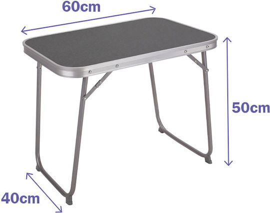 Marbueno Tabelul pentru Camping Pliabil 60x50x50cm Gri