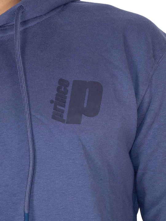 Prince Herren Sweatshirt Jacke mit Kapuze Blau