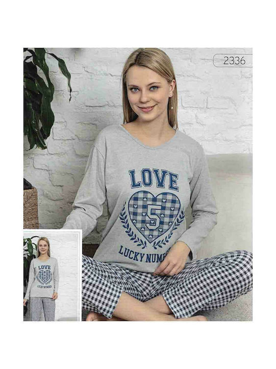 Kare Design Winter Damen Pyjama-Set Gray 2336-622