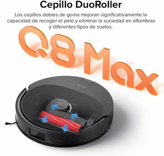 Roborock Q8 Max Robot Vacuum Cleaner with Laser Mapping & 5500Pa Suction Power Black