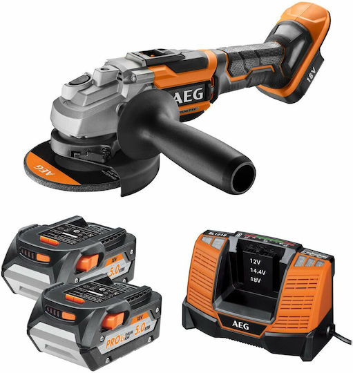 AEG Tools Bews 18-125bl-502c Polizor unghiular 125mm Baterie 2x5Ah
