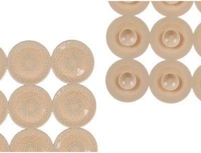 Berilo Shower Mat with Suction Cups Beige 54x54cm