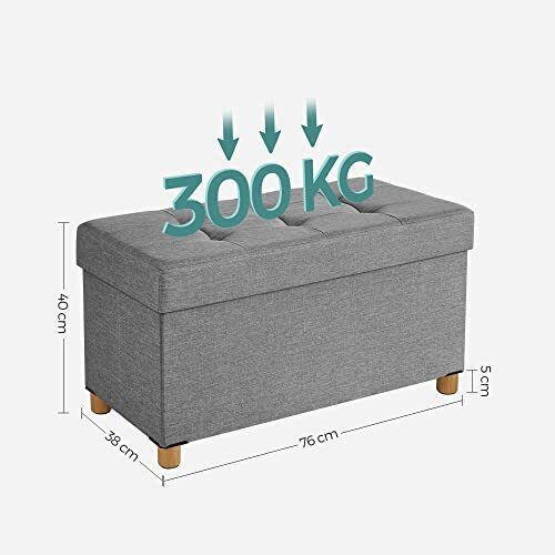 Hocker Bankhocker Mit Stauraum Hölzernes Gray 76x38x40cm