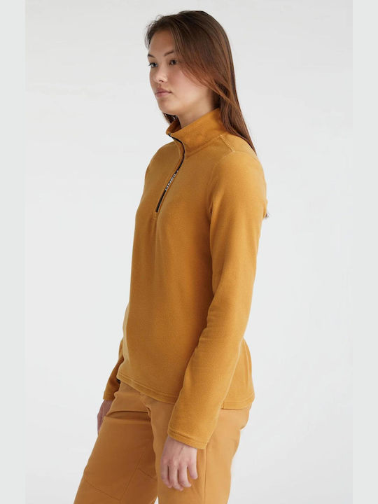Χειμερινή Γυναικεία Fleece Μπλούζα Μακρυμάνικη Rich Caramel