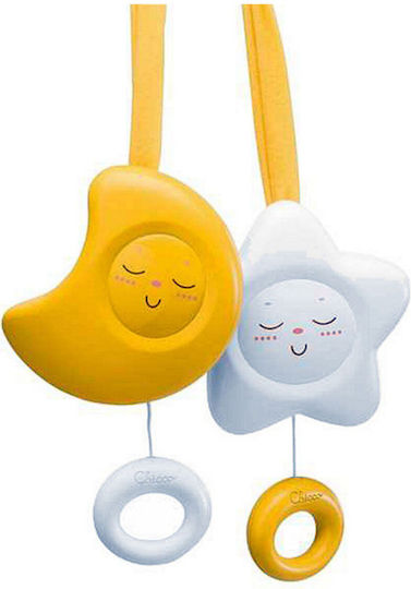 Chicco Κρεμαστό Παιχνίδι Αυτοκινήτου με Μουσική Musical Box Moon για Νεογέννητα