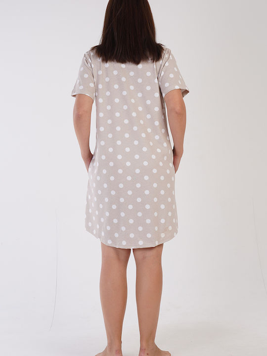 Vienetta Secret Summer Women's Nightdress Beige