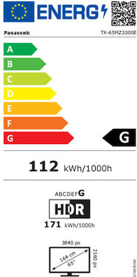 Panasonic Smart Τηλεόραση 65" 4K UHD OLED TX-65MZ2000E HDR (2023)