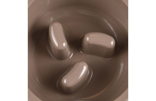 Flamingo Bowl Food Slow Feeder for Dog 1.5lt 26.5cm in Brown Color