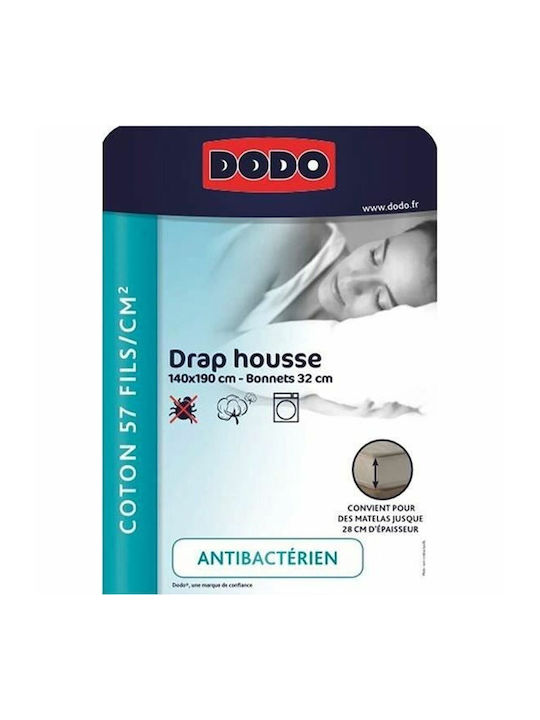 Dodo Sheet Double with Elastic 140x190cm. Charcoal