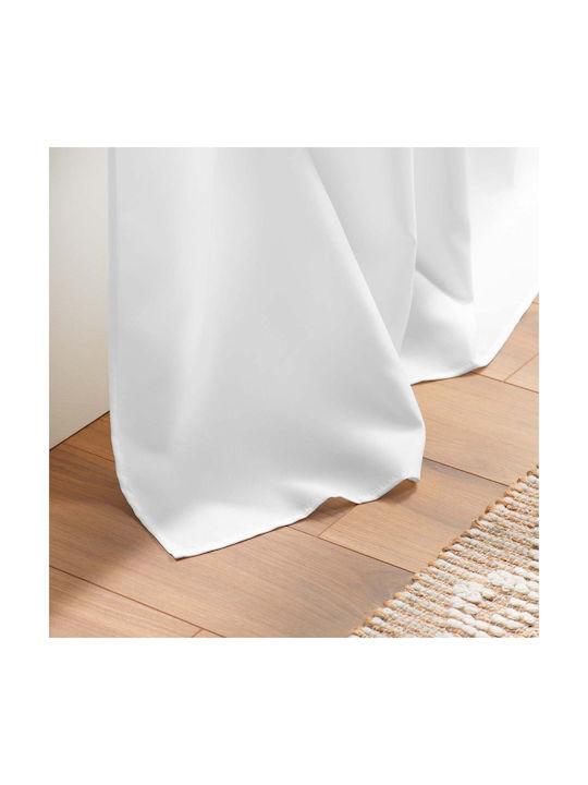 Curtain With Tab Top L-c Essentiel White 140x260cm