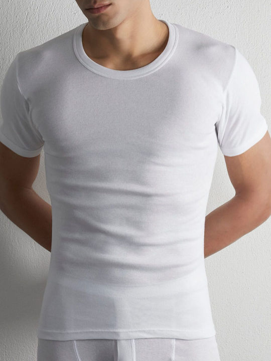 Ανδρικές Φανέλες Κοντομάνικες Λευκό 2Pack