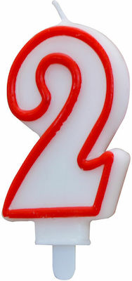 Rayen Birthday Candle Number "2" in Red Color 36pcs S2229279