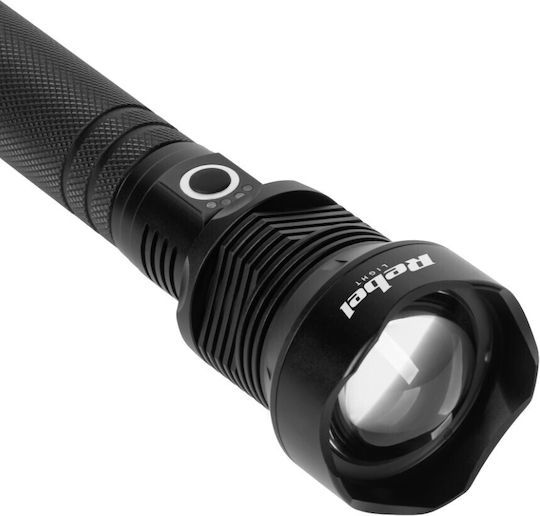 Rebel Επαναφορτιζόμενος Φακός LED IP65 με Μέγιστη Φωτεινότητα 1857lm