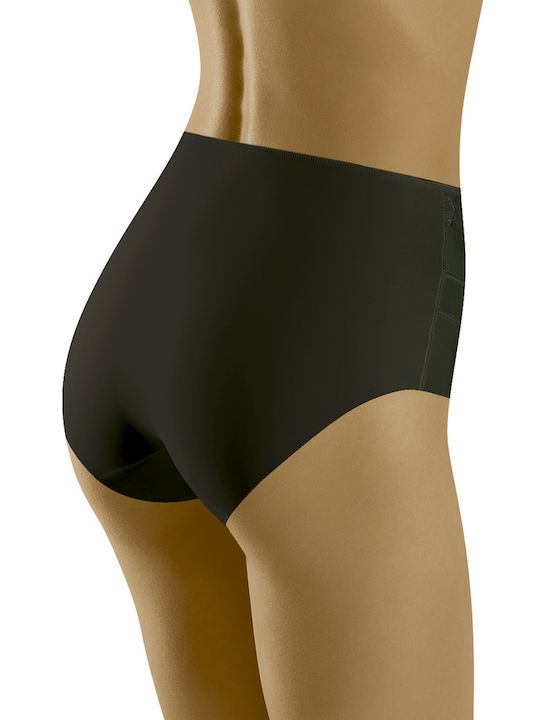 Wolbar Damen Slip mit Spitze Schwarz