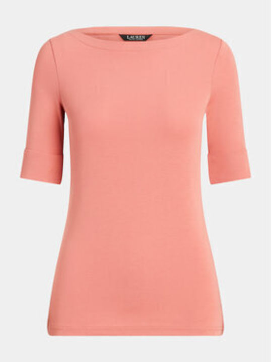 Ralph Lauren Women's Blouse with 3/4 Sleeve Pink