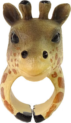 Miniature Toy Hand Ring Giraffe 5.5cm.