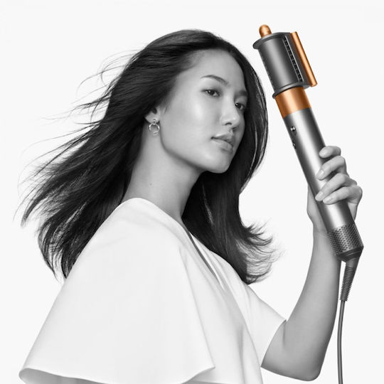 Dyson HS05 Airwrap Complete Long Case Ηλεκτρική Βούρτσα με Αέρα & Περιστρεφόμενη Κεφαλή για Ίσιωμα και Μπούκλες 1300W Copper/Dark Blue/Copper