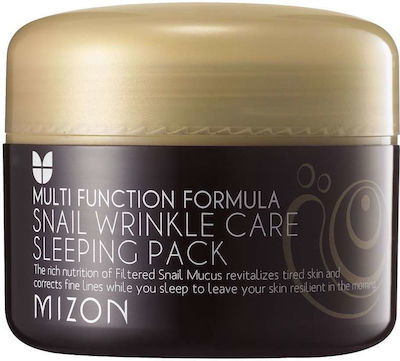 Mizon Snail Wrinkle Care Sleeping Mască de Față pentru Anti-îmbătrânire de Noapte 1buc 80ml