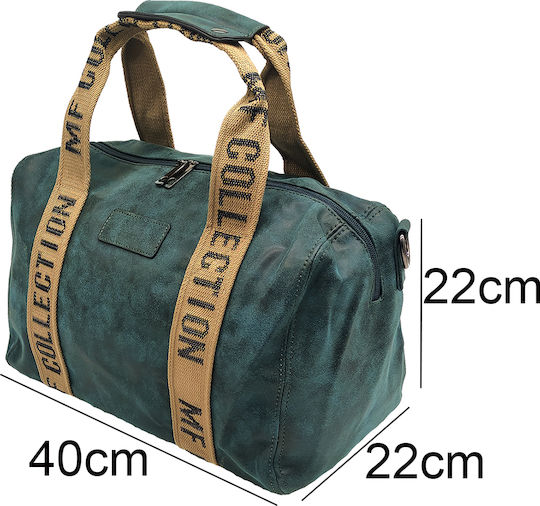 Gift-Me Σακ Βουαγιάζ Μπλε Μ40xΠ22xΥ22εκ. από Vegan Δέρμα