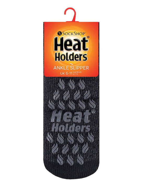 Heat Holders Ankle Slipper Gray